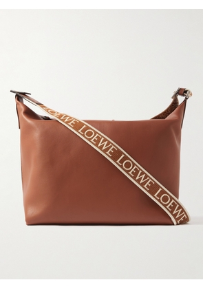 LOEWE - Cubi Leather Messenger Bag - Men - Brown