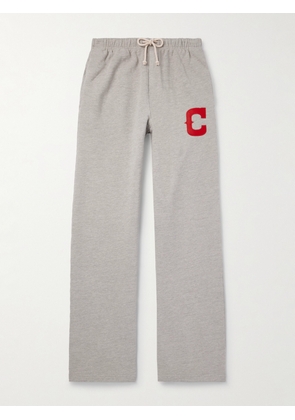 Cherry Los Angeles - Parachute Straight-Leg Logo-Appliquéd Cotton-Jersey Sweatpants - Men - Gray - XS