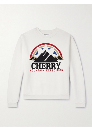 Cherry Los Angeles - Mountain Expedition Logo-Print Cotton-Jersey Sweatshirt - Men - White - XS