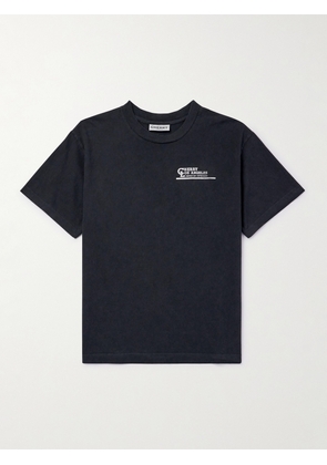 Cherry Los Angeles - American Outdoorsman Garment-Dyed Logo-Print Cotton-Jersey T-Shirt - Men - Black - XS