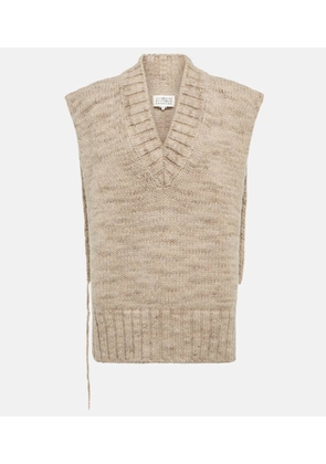 Maison Margiela Alpaca, cotton, and wool sweater vest