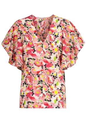 Stella McCartney Floral silk crêpe blouse