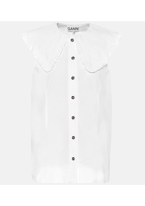 Ganni Cotton-poplin blouse