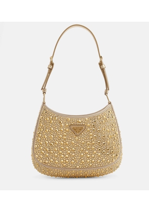 Prada Cleo embellished satin shoulder bag