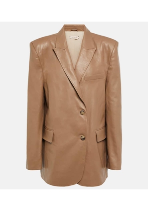 The Mannei Greenock single-breasted leather blazer