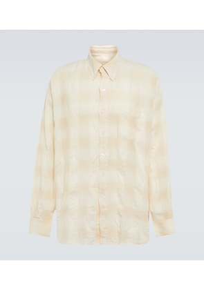Our Legacy Borrowed cotton and linen check shirt