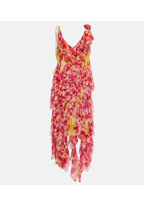 Dries Van Noten Silk-blend floral midi dress