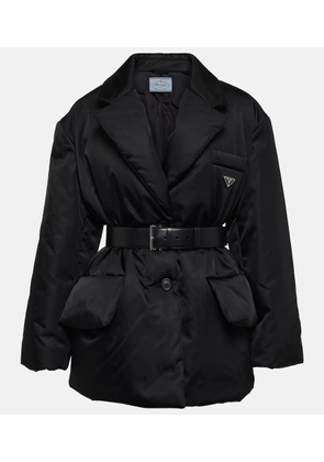 Prada Re-Nylon belted padded jacket