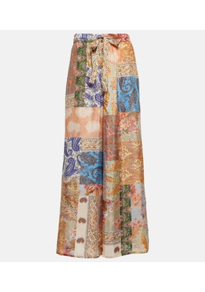 Zimmermann Devi printed wide-leg silk pants