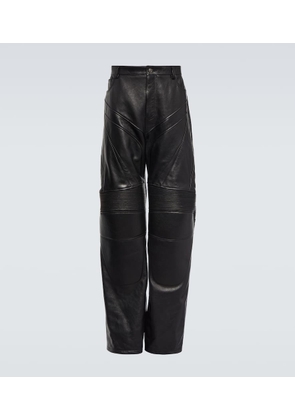 Balenciaga Leather biker pants