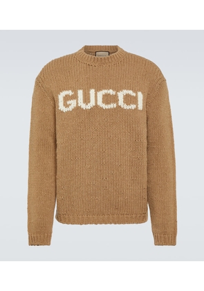 Gucci Logo intarsia wool sweater