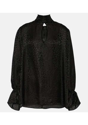 Nina Ricci Cutout jacquard blouse