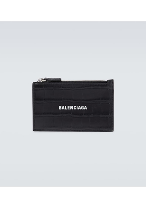 Balenciaga Cash croc-effect leather wallet