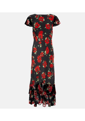 Rixo Liberty floral silk midi dress