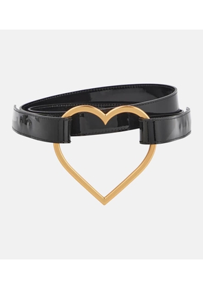 Blumarine Heart patent leather belt