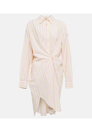 Marant Etoile Seen striped cotton shirt minidress