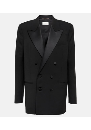Saint Laurent Double-breasted wool tuxedo jacket