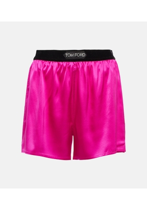 Tom Ford High-rise silk-blend satin shorts