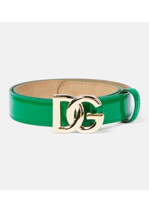 Dolce&Gabbana DG patent leather belt