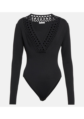 Alaïa Cutout V-neck bodysuit