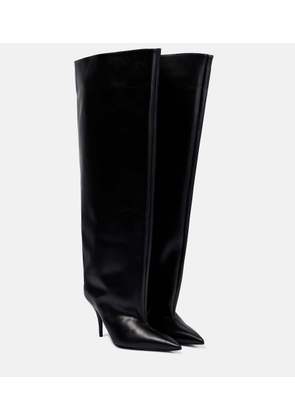 Balenciaga Waders leather knee-high boots
