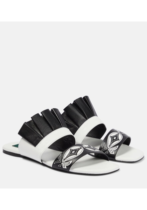 Pucci Embroidered leather sandals