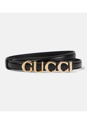 Gucci Logo leather buckle