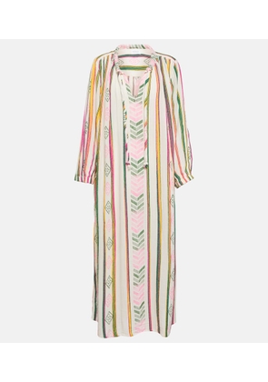 Velvet Jacquard cotton midi dress