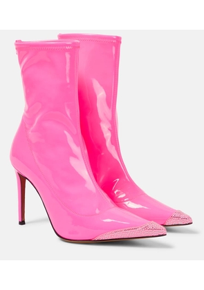 Alexandre Vauthier Crystal-embellished faux leather ankle boots