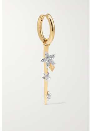 Foundrae - Small Thorn 18-karat Gold Diamond Single Hoop Earring - One size