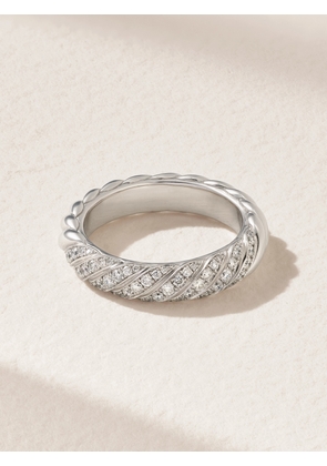 David Yurman - Sculpted Cable 18-karat White Gold Diamond Ring - 6,7