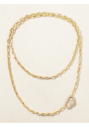 Marla Aaron - Biker Chain 18-karat Gold Diamond Necklace - Multi - One size