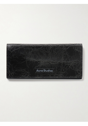 Acne Studios - Cracked-leather Wallet - Black - One size