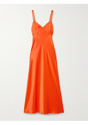 Polo Ralph Lauren - Satin Maxi Dress - Orange - US0,US2,US4,US6,US8,US10,US12