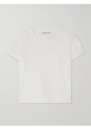 James Perse - Cropped Stretch Supima Cotton-jersey T-shirt - White - 0,1,2,3,4