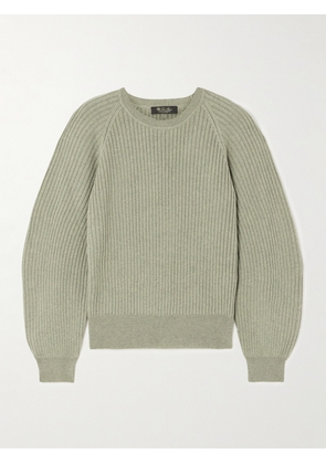 Loro Piana - Ribbed Cashmere Sweater - Green - x small,small,medium,large,x large