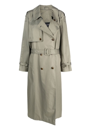 Lesyanebo long belted trench coat - Grey