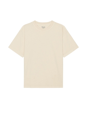 WAO The Relaxed Tee in Neutral. Size M, XS.