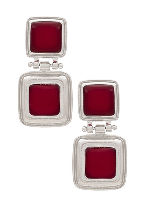 8 Other Reasons Art Deco Earrings in Red.