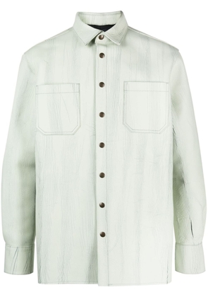 Botter textured-finish leather shirt - Green
