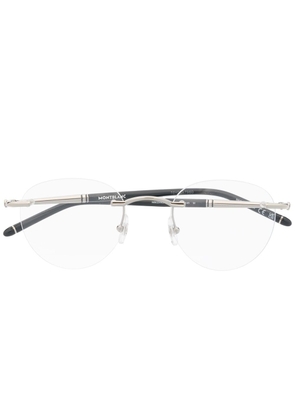 Montblanc rimless oval-lens glasses - Silver