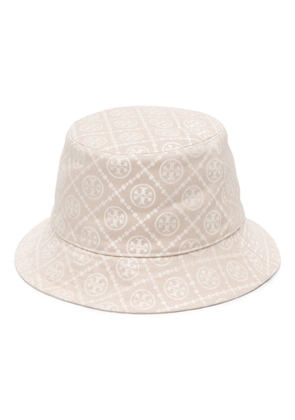 Tory Burch T-monogram slip-on bucket hat - Neutrals