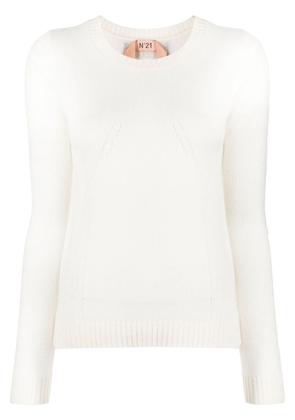Nº21 open-knit cashmere sweatshirt - White