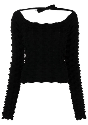 Chet Lo Spiky square-neck knitted jumper - Black