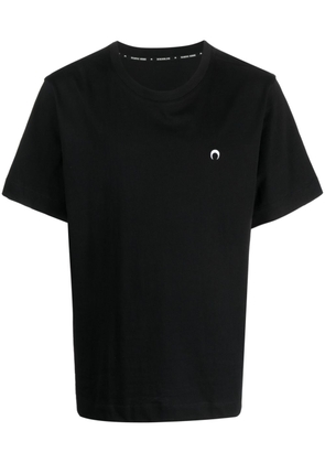 Marine Serre logo-embroidered organic-cotton T-shirt - Black