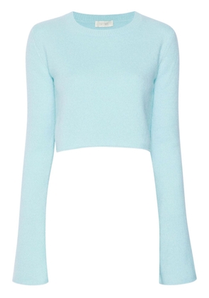 LAPOINTE Airy cropped knitted top - Blue