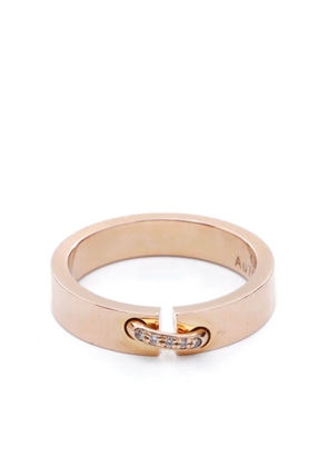 Chaumet pre-owned 18kt rose gold diamond band ring