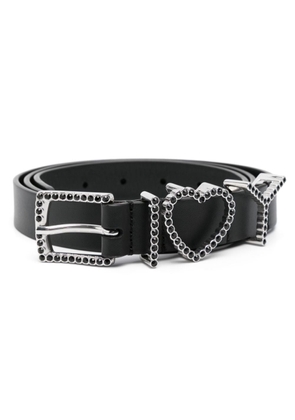 Y/Project Y Heart embellished leather belt - Black