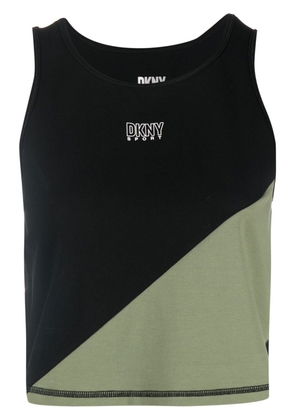DKNY logo-print cropped tank top - Black