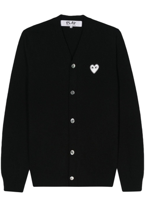 Comme Des Garçons Play heart-patch wool cardigan - Black